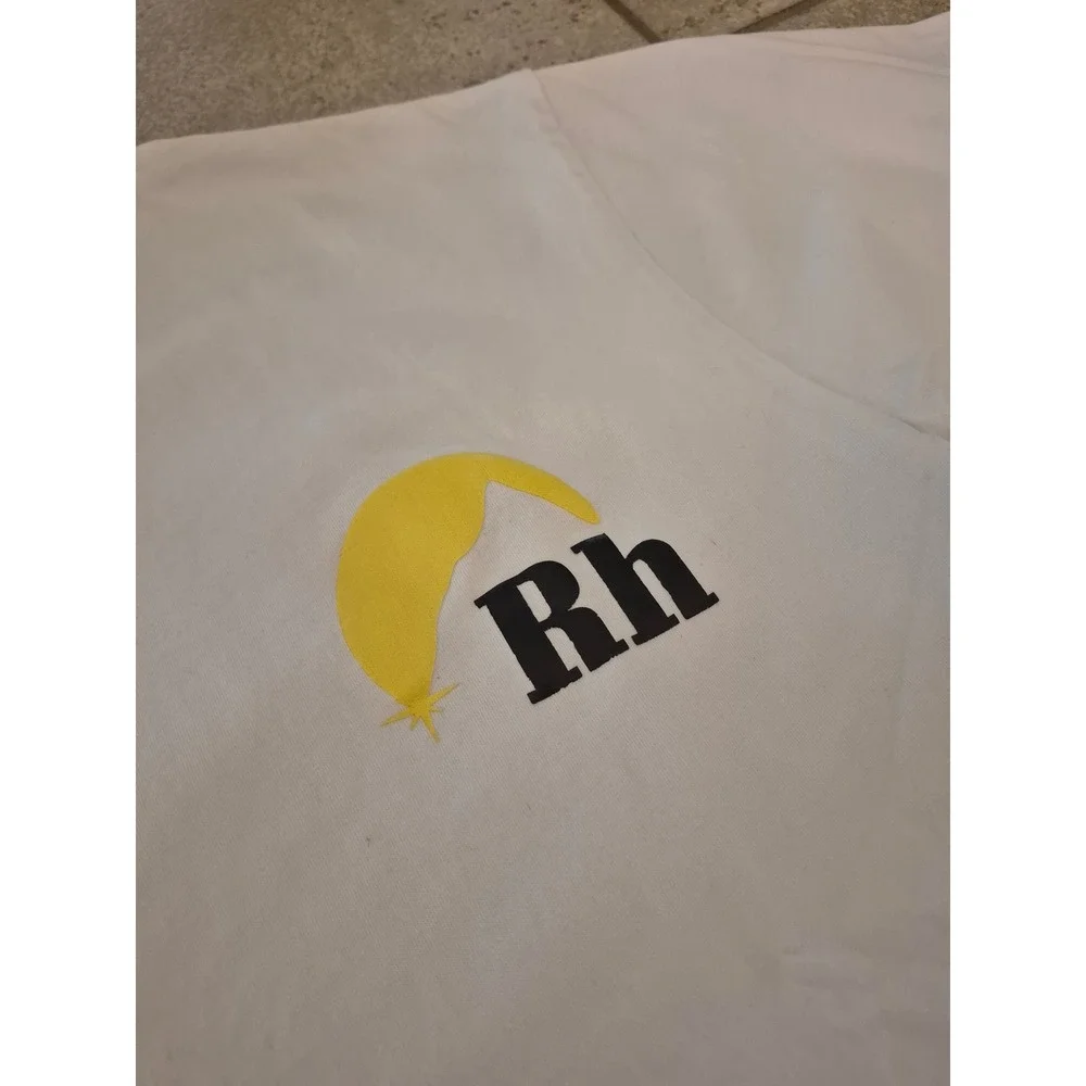 Rhude Sunset Mountain Logo T-Shirt White Men's - Large - Picture 4 of 11